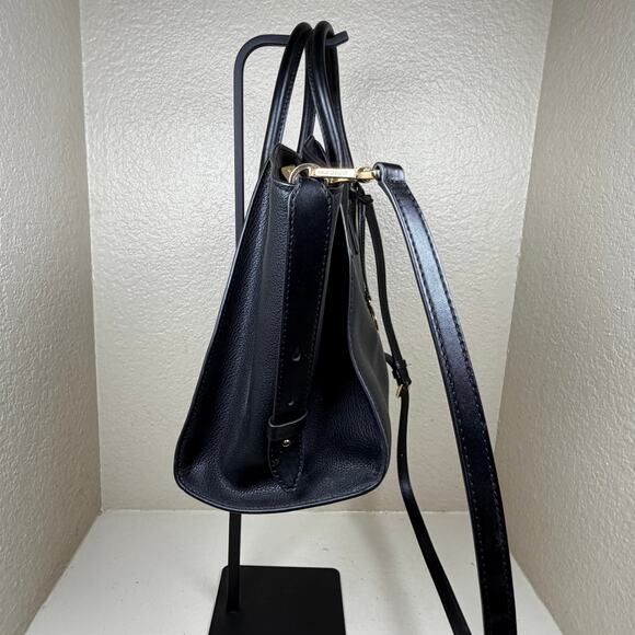 Michael Kors Avril Large Pebbled Leather Top-Zip Satchel in black w/COA - Picture 3 of 14